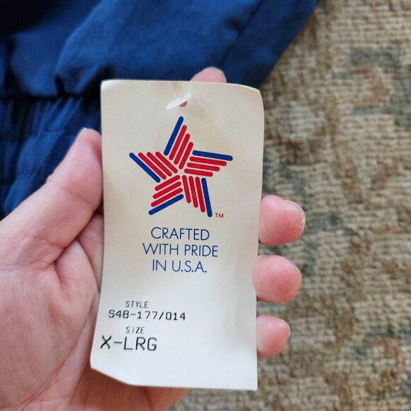 NWT Vtg 80's Crown Royal California Imperial Teal Blue Zip Jacket XL Made In USA - Picture 3 of 11